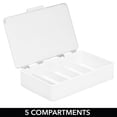 thumbnail image 5 of mDesign Plastic Stackable Eyeglass Storage Organizer, 5 Sections - White, 5 of 7