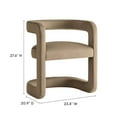 thumbnail image 3 of Modway Winslow Performance Velvet Barrel Accent Chair, Taupe, 3 of 10