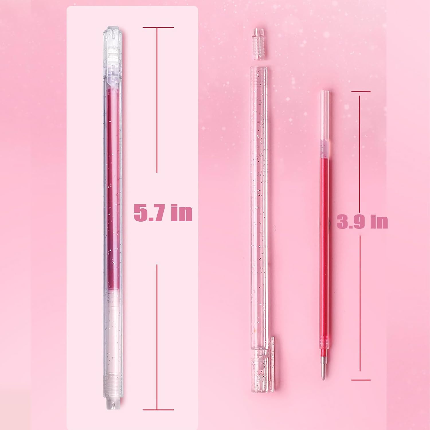 Implementarch Pens, Implementarch Glitter Gel Pen Set, Iridescent Glitters Gel Ink Pen Set, Gel Marker Set Colored Pen for Drawing 12PCS