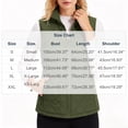 thumbnail image 2 of Zylanna Women's Quilted Vest, Lightweight Full Zip Stand Collar Warm Sleeveless Outerwear Layering Gilet Army Green, 2 of 6