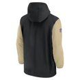 thumbnail image 3 of Men's Nike Black/Gold New Orleans Saints 2024/25 Sideline Pre-Game Player 1/2-Zip Hoodie Jacket, 3 of 3