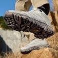 thumbnail image 5 of LASUDRAA Mens and Womens Ankle-High Hiking Boots Lightweight Outdoor Shoes for Trekking Trails Walking Couples Sneakers, 5 of 9