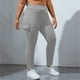 thumbnail image 4 of Pantalones de yoga para mujer con cintura ancha y pernera acampanada - Nailon/spandex, S-XXL, cintura alta, color liso, ropa deportiva, 4 of 4