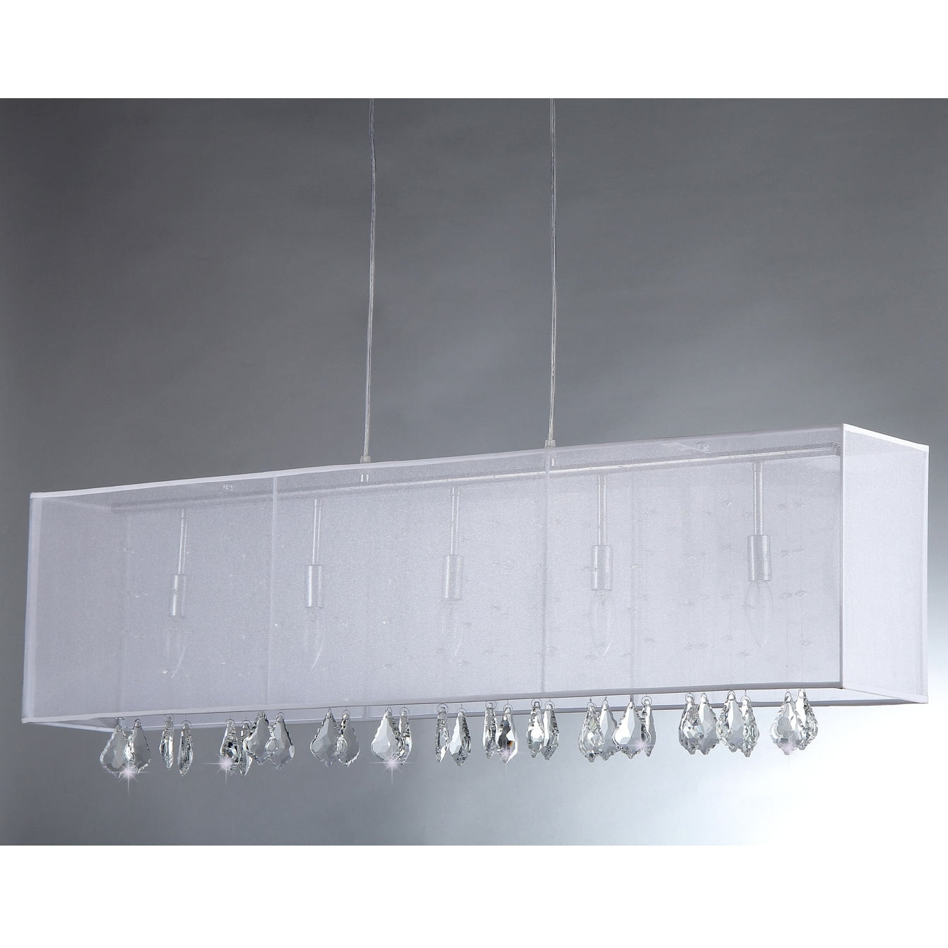 Warehouse of Tiffany 'Jess' Crystal and Mesh Bar Chandelier