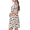 thumbnail image 2 of Logiee Artoon Car Print Womens Summer Dress,Casual Short Sleeve Sundresses,Beach A-line Shift Dress with Pockets, 2 of 6