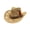 Khaki, variant on Womens Mens Western Cowboy Summer Hat Shapeable Straw Hat Hollowed Out Sun Hat Country Concert Rodeo Dress Up