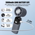 thumbnail image 5 of AYAMAYA Portable Handheld Fan with Ice Cooler, 3000mAh Rechargeable Hand Fan with 100-Speed High-Power Turbo, Small Foldable Travel Fan for Hiking, Beach, Office, 5 of 9