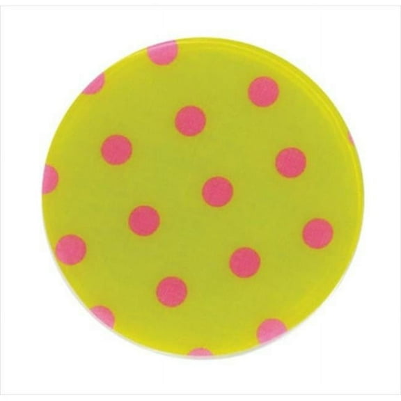Andreas TR-159 Green/Pink Dots Silicone Trivet - Pack of 3