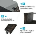 thumbnail image 2 of Aimee Lii 4 Pieces Outdoor Rattan Wicker Loveseat Furniture Set with Cushions, Small Patio Set, Turquoise, 2 of 7