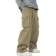 thumbnail image 4 of Pantalones cargo deportivos casuales de longitud completa para hombre, con bolsillo y cordón, color sólido, cintura elástica, 4 of 6