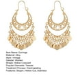 thumbnail image 7 of Grofry 1 Pair Hanging Earrings Vintage Sequin Tassel U-shaped Hollow Out Exquisite Stainless Anti-allergy Bohemian Ethnic Party Prom Dangle Earrings, 7 of 7