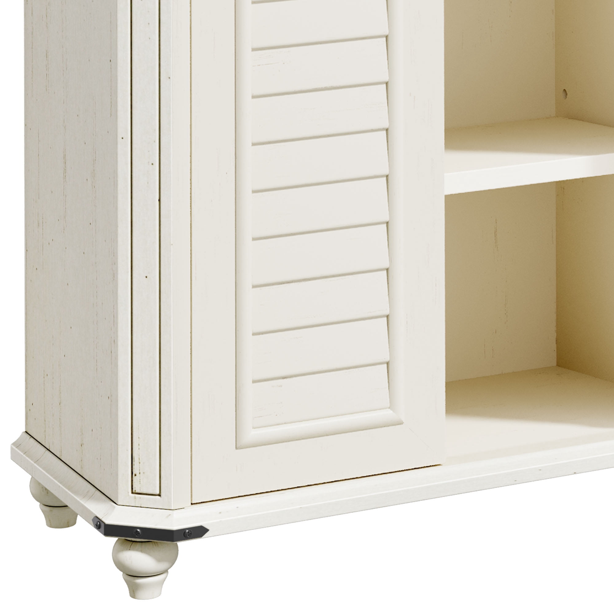 Uforic 45.5"H Wood Garage Cabinet with Doors & Adjustable Shelves for Living Room Bathroom, White