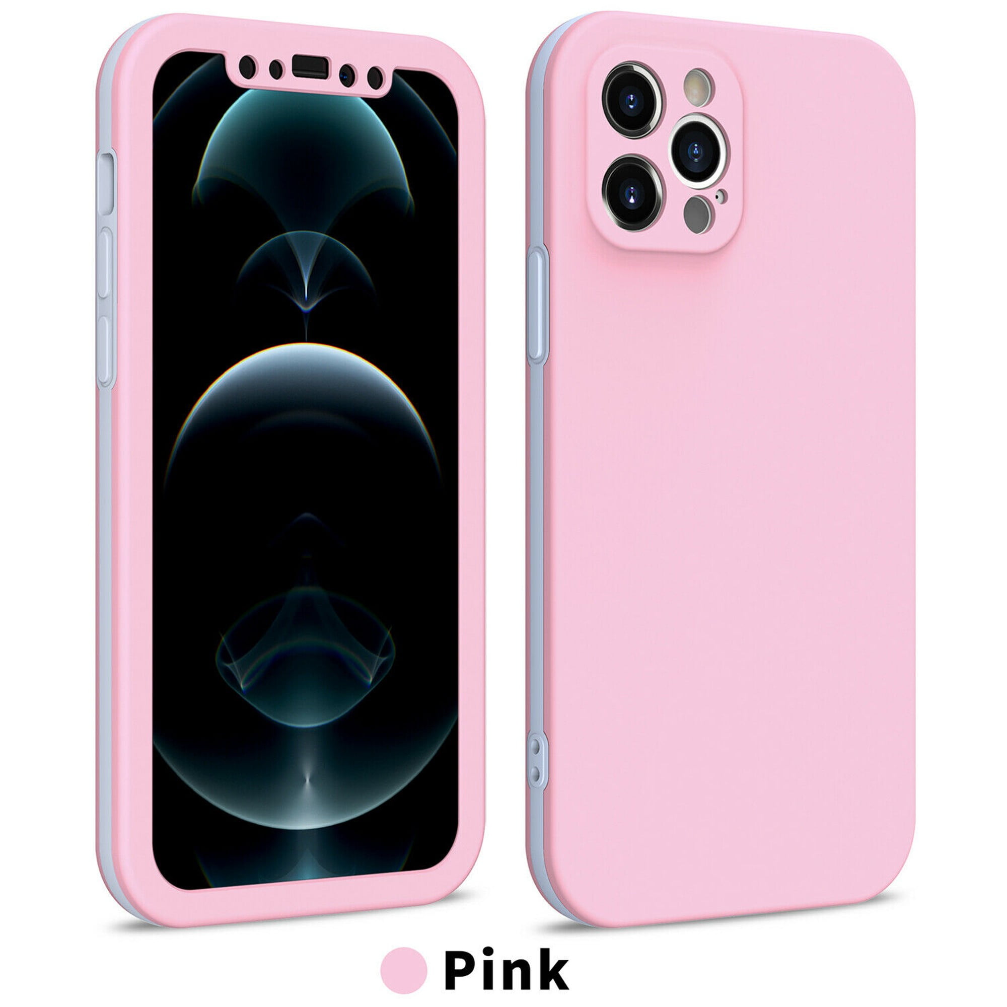 Hybrid Dual Layer iPhone XS Case (Pink) Camera Lens Protection 360