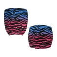 thumbnail image 4 of SCRAWLGOD Zebra Print Stars Pink Blue 2 Piece Sets Comfortable Seat Covers for Office Chairs Breathable Easy to Remove Chair Protector Stain Resistant Swivel Chair Slipcover, 4 of 7