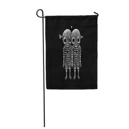 Mr16 Decorative Bullet LADDKE Skeletons World Dead Characters Two Brothers Twins Bullet Arrow Heads Garden Flag Decorative Flag House Banner 12x18 inch ()