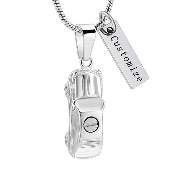 Stainless Steel Car Cremation Jewelry for Ashes Holder Necklace Urns for Ashes of Loved One