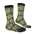 thumbnail image 3 of Uemuo Green Snake Pattern Women's Crew Socks, Soft Durable Breathable Moisture-Wicking with Odor Control Cotton socks, 3 of 9