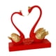 thumbnail image 5 of Centros de mesa Gloria Decoración de escritorio escultura pareja de cisnes 8,6x3,5x8,6 pulgadas Rojo, 5 of 9