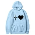 thumbnail image 3 of cocolona Womens Oversized Hooded Sweatshirts Fall Winter Long Sleeve Hoodie Fashion Casual Heart Print Pullover Tops Hoodies for Women, 3 of 4