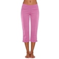 thumbnail image 4 of Tqcoqu Capris for Women with Pockets,Golf Pants 7/8 High Waisted Stretch Pull On Ankle Business Casual Travel Athletic Work,Pink Women's S-XXXL, 4 of 9