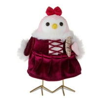 Fabric Bird with Fan Tabletop Decoration, Multicolor, 7", Valentine's Day by Way To Celebrate