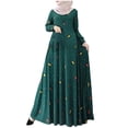 thumbnail image 2 of mtvxesu Robes pour Femmes, Robe d'Été Mode pour Femmes Ample à Manches Longues à Col Rond Imprimée Longueur Cheville Robes Décontractées, 2 of 6