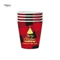 thumbnail image 2 of NWOKYZGH 10Pcs Merry Christmas Dinnerware Set - Christmas Tree Paper Cups, Party Supplies for 10 Guests, 2 of 6