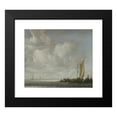 thumbnail image 2 of Simon de Vlieger 14x12 Black Modern Framed Museum Art Print Titled - Calm Sea (After 1640), 2 of 5