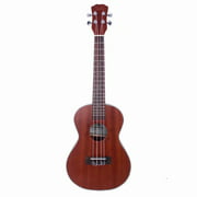 26" Sapele Ukulele Hawaiian Uke W/ Matte Finish. 4 Strings, 18 Frets, Clear Tone, Suitable for Beginners & Professionals. Great for Parties, Formal Occasions, Home