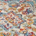 thumbnail image 4 of Luxee Designs Alexandria Collection – 5×7 ft – Medallion Area Rug – Bordered, High-Traffic, Pet-Friendly, Stain Resistance – Sea Blue, Ivory, Orange, Yellow, 4 of 9