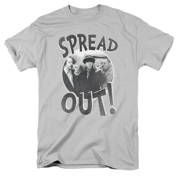 Three StoogeS/Spread Out S/S Adult 18/1 T-Shirt Silver