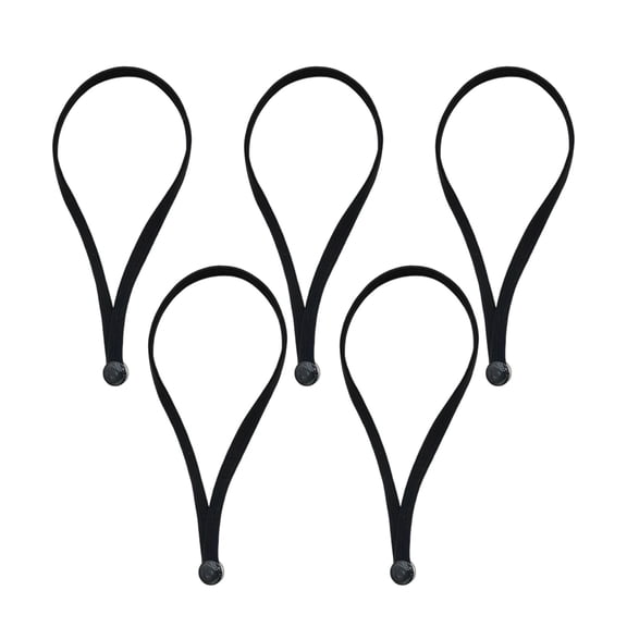 5PCS Press Button Hair Ties Adjustable Hairbands for Thick Curly Hair Gentle Stretch Elastic Ponytail Holder for Women