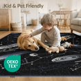 thumbnail image 4 of ODIKA 6'x9' Washable Area Rug Meteorite Starry Field Constellation Grid Uranus Themed Galaxy Flowing Dynamic for Family Room, Living Room, Master Bedroom, Non-Slip, Easy Care, 4 of 7