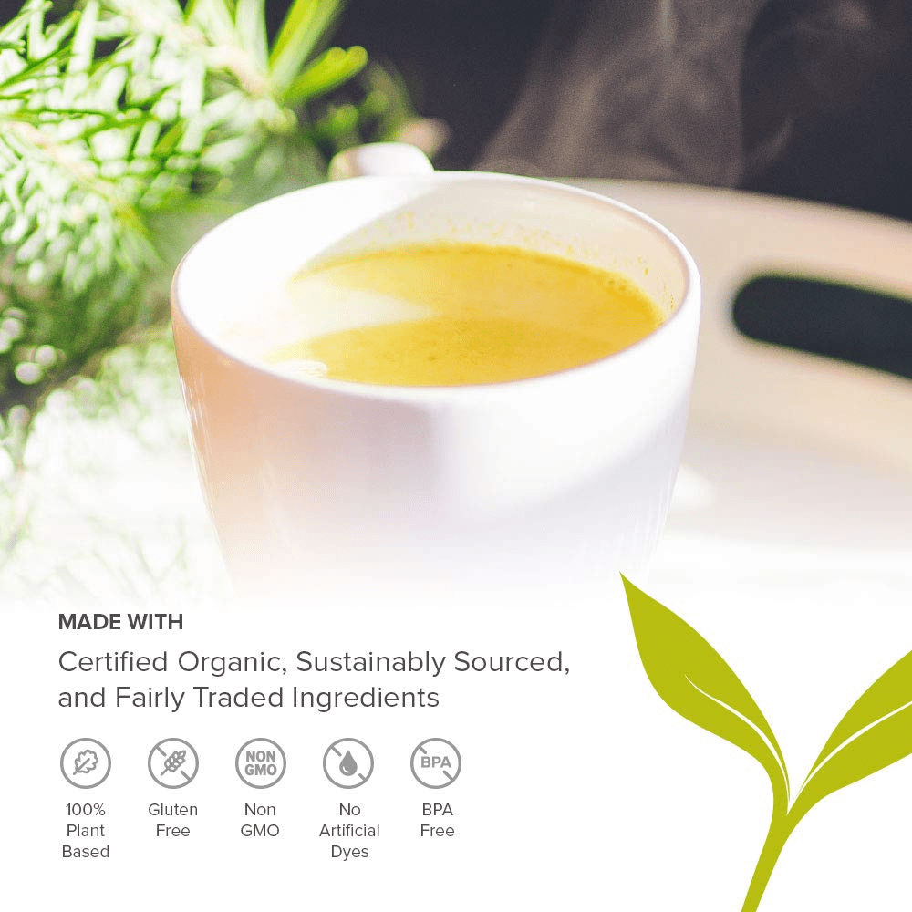 Banyan Botanicals Turmeric Milk – Organic Turmeric Latte Mix with Ashwagandha & Cardamom – Instant Caffeine Free Golden Milk Sweetened with Maple Sugar – 4.3 oz –Non GMO Sustainably Sourced Vegan