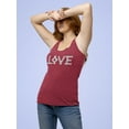thumbnail image 2 of Love Strips Art Text    Racerback Tank Women -Image by Shutterstock, Female Small, 2 of 4