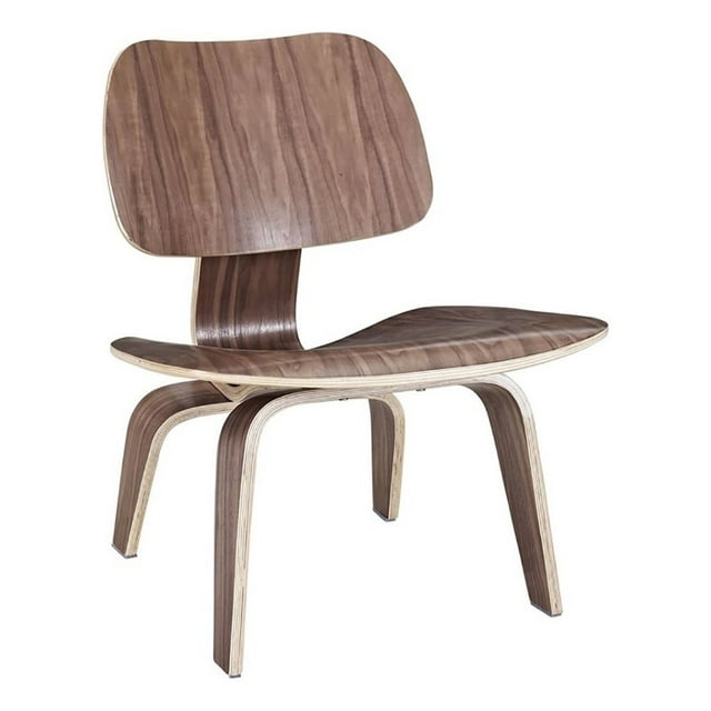 Hawthorne Collections 19'' Chaise d'Appoint en Contreplaqué Moulé en Noyer