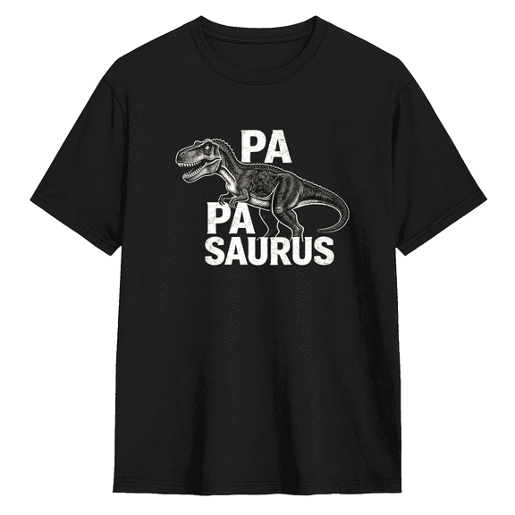 Pa Pasaurus Dinosaur For Papa Vintage Graphic Tee for Men, Funny Birthday Gift Cotton Short Sleeves T-Shirt