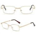 thumbnail image 2 of Mens Folding Metal Glass Reading Glasses Gold Pocket Readers With Box, 2 of 3
