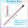 thumbnail image 2 of Uxcell Triangle Wooden Pencils Bulk, 12 Pack HB Graphite Pencils with Eraser, Pink, 2 of 7