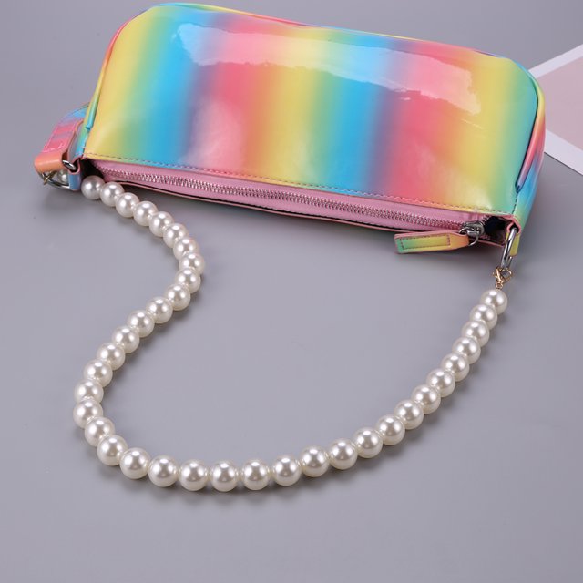 Bolsa Bolso de perlas portátil con asa y cadena de repuesto para bolso de hombro (60 cm) JShteea Para Estrenar
