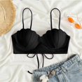 thumbnail image 1 of Strappy Seashell Bikini Top Mermaid Swim Tops Push Up Bathing Suit Tops For Women With Underwire Swimsuit Tops, 1 of 6