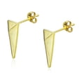 thumbnail image 2 of GOLD PLATED OVER STERLING SILVER ELONGATED PYRAMID POST EARRINGS, 2 of 3