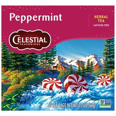 Celestial Seasonings Peppermint Caffeine-Free Herbal Tea Bags (40 Count)