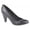 Black, variant on Mod Comfys Womens Heel Plain Leather Court Shoes