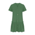 thumbnail image 4 of SMihono Robe d'Été pour Femmes 2024 Grande Taille Vacances Couleur Unie Manches Courtes Fête Plage Robe en Liquidation à Moins de 10!, 4 of 8