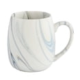 thumbnail image 4 of Lorren Home Trends Marble Swirl Pattern Stoneware Coffee Mugs, Matte Blue and Brown Swirls, Set of 4, 4 of 5