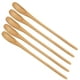 thumbnail image 4 of Juego de 5 cucharas de madera ovaladas, ligeras, de agarre cómodo, con mango largo, para agitar café, té y azúcar, 4 of 5