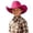 Hot Pink, variant on PMVFHDE Adjustable Western Cowboy Hat For Boys Girls Daily Outdoor Adventures Ages 6-12