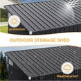 thumbnail image 6 of Aoxun 4' x 8' Shed Outdoor Storage Shed with Triple Lockable Door Metal Cabinet with Sloped Roof, 6 of 8
