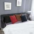 thumbnail image 2 of Deconovo Pillow Covers Dark Gray Couch Cushion Cases Decorative Solid Soft Pillowcases for Living Room 18 x 18 inch Dark Gray Pack of 2, 2 of 6